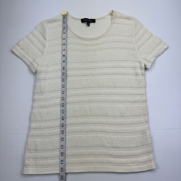 Evan-Picone Knit Short Sleeve Top Size Large Acrylic Nylon - Picture 5 of 7